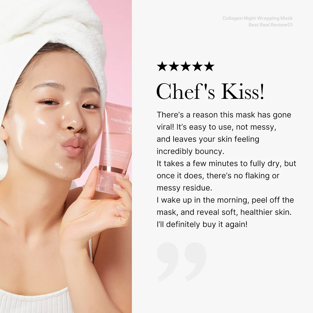 Medicube Collagen Night Wrapping Face Mask - SINGLE Glass - Image 12