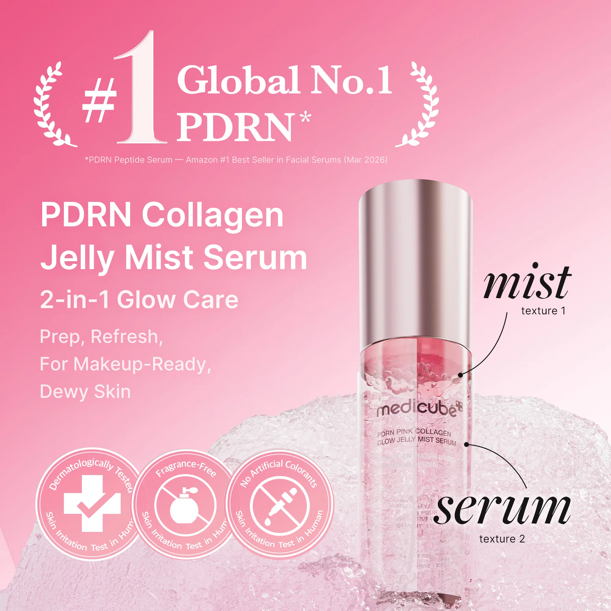 Medicube PDRN Pink Collagen Glow Jelly Mist Serum - Image 2
