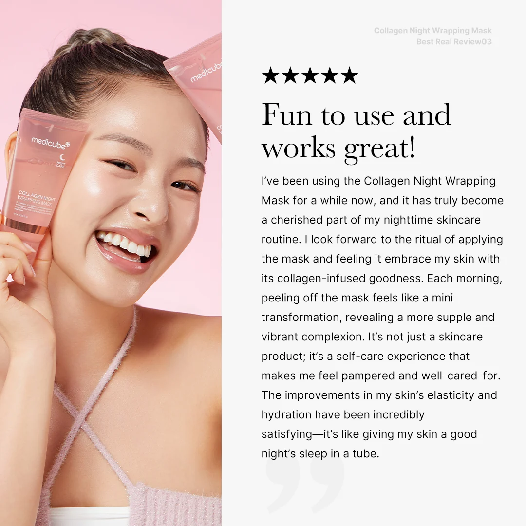 Medicube Collagen Night Wrapping Face Mask - SINGLE Glass - Image 14