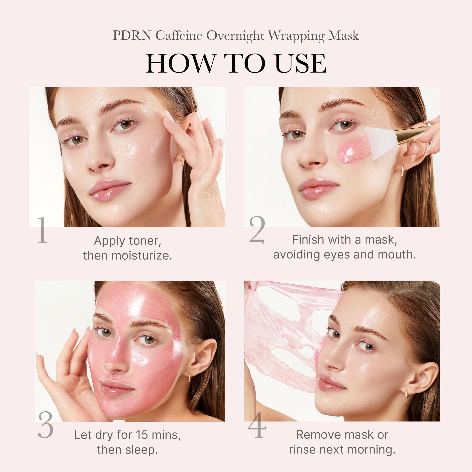 Medicube PDRN Pink Caffeine Overnight Wrapping Mask - 2 PACK (+GIFT) - Image 5
