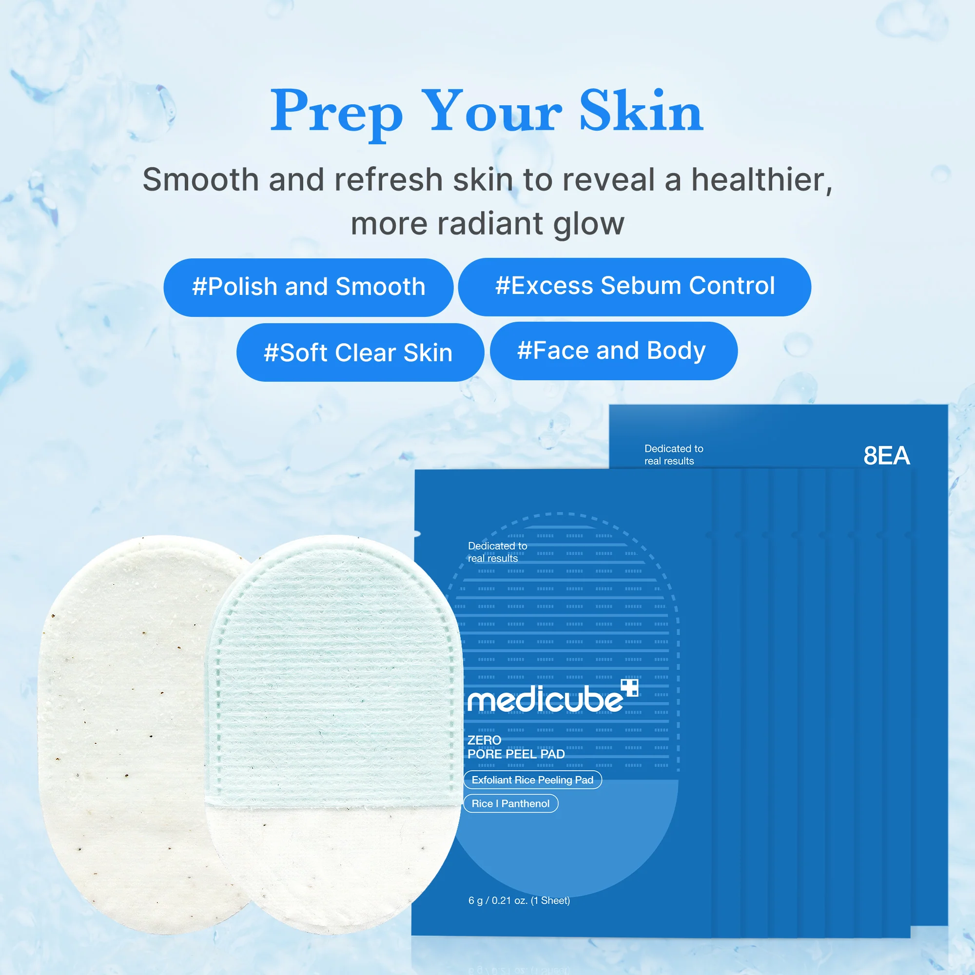 Medicube Zero Pore Peeling Pads (8ea) Glass - Image 2