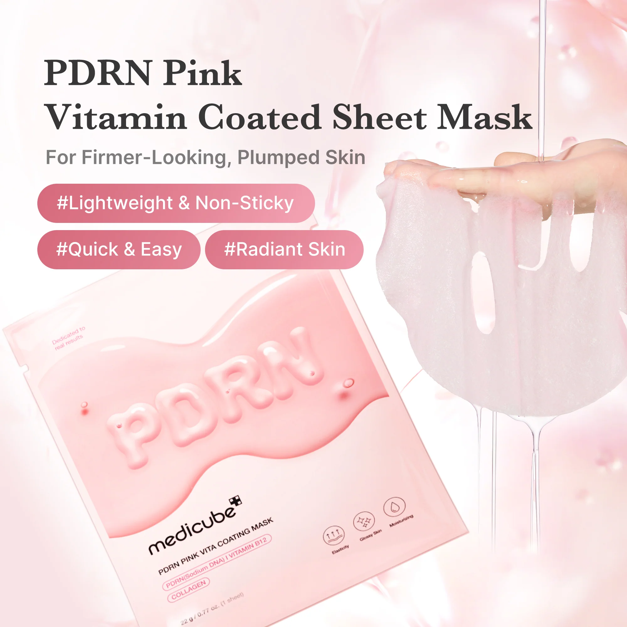 Medicube PDRN Pink Vita Coating Sheet Treatment Mask - Image 2