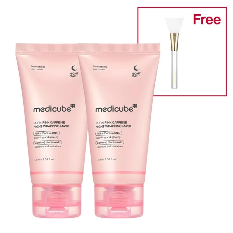 Medicube PDRN Pink Caffeine Overnight Wrapping Mask - 2 PACK (+GIFT) - Image 9