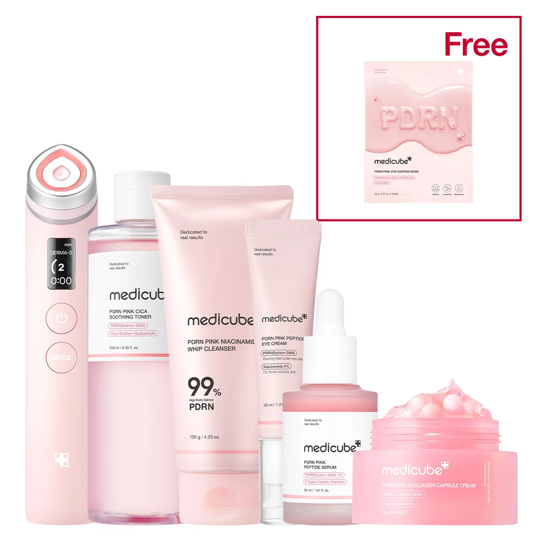 Medicube PDRN Pink Glow Home Aesthetic Full Set Cleanser