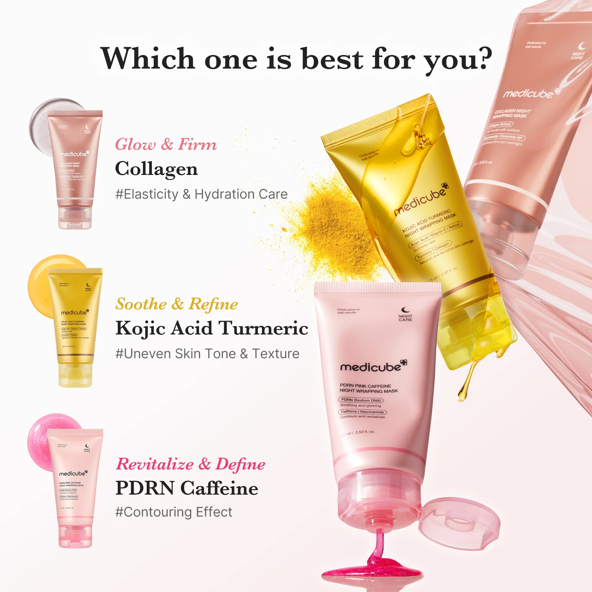 Medicube Kojic Acid Turmeric Overnight Wrapping Mask - Kojic Acid & PDRN Bundle (2 PACK) - Image 8