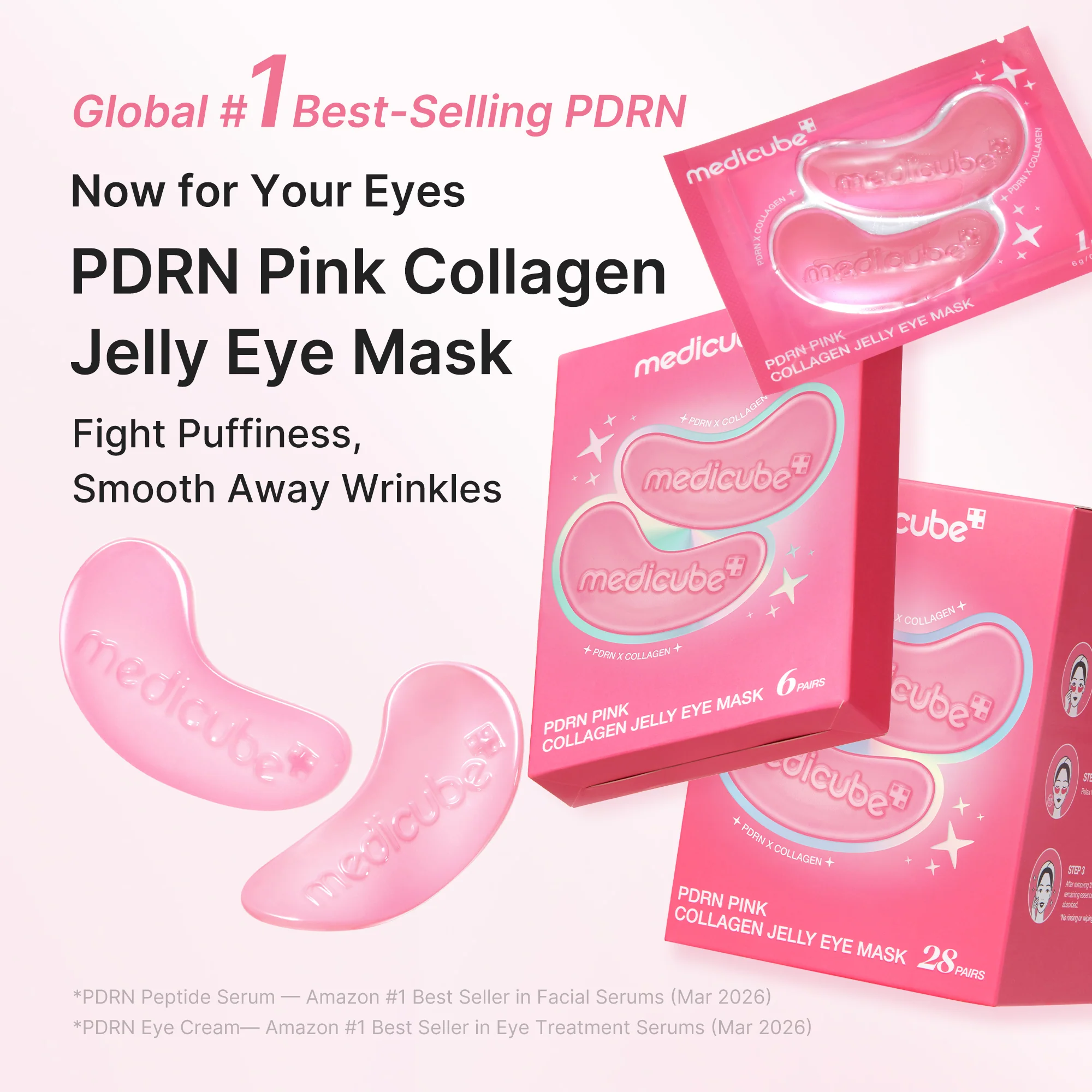 Medicube PDRN Pink Collagen Jelly Eye Mask - 28POUCH - Image 4