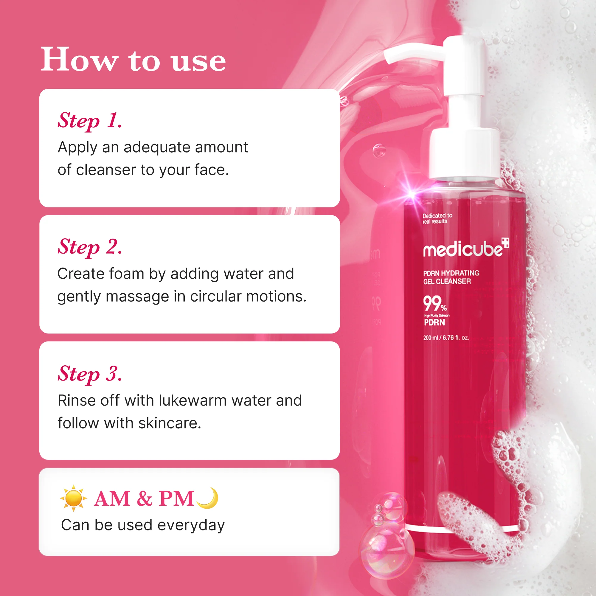 Medicube PDRN Pink Gel Cleanser Oil - Image 6