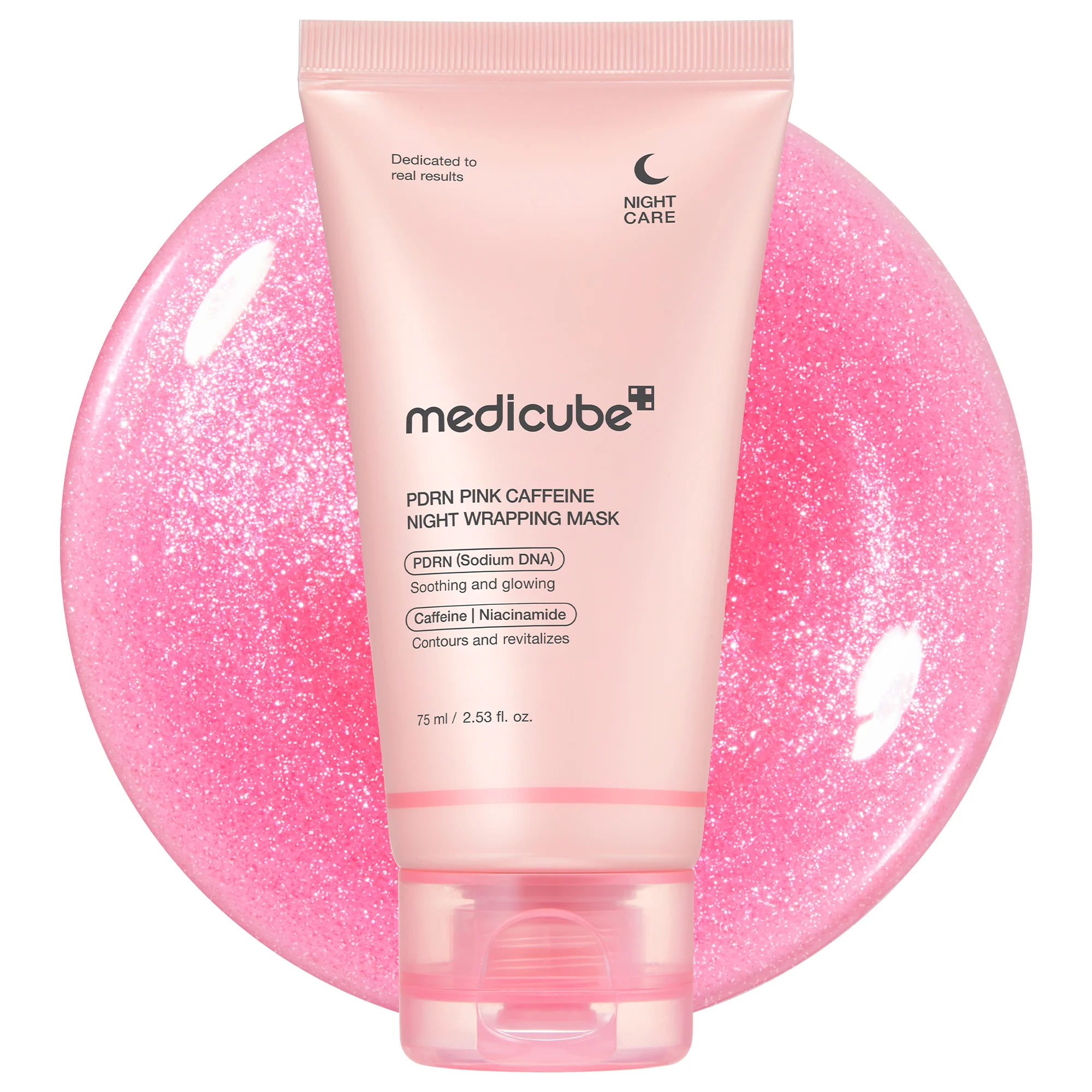 Medicube PDRN Pink Caffeine Overnight Wrapping Mask - Single