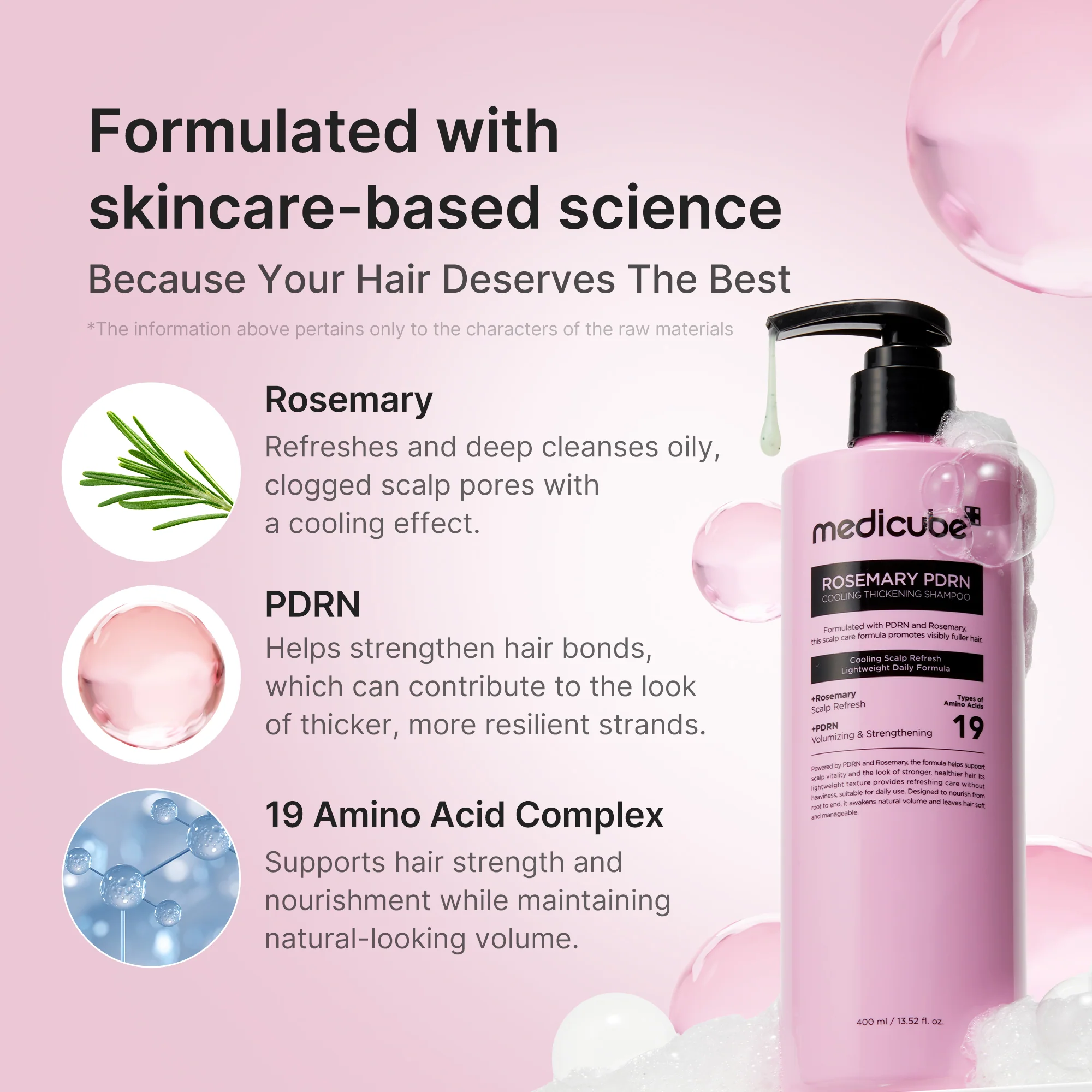 Medicube Rosemary PDRN Cooling Thickening Shampoo Oil - Image 3